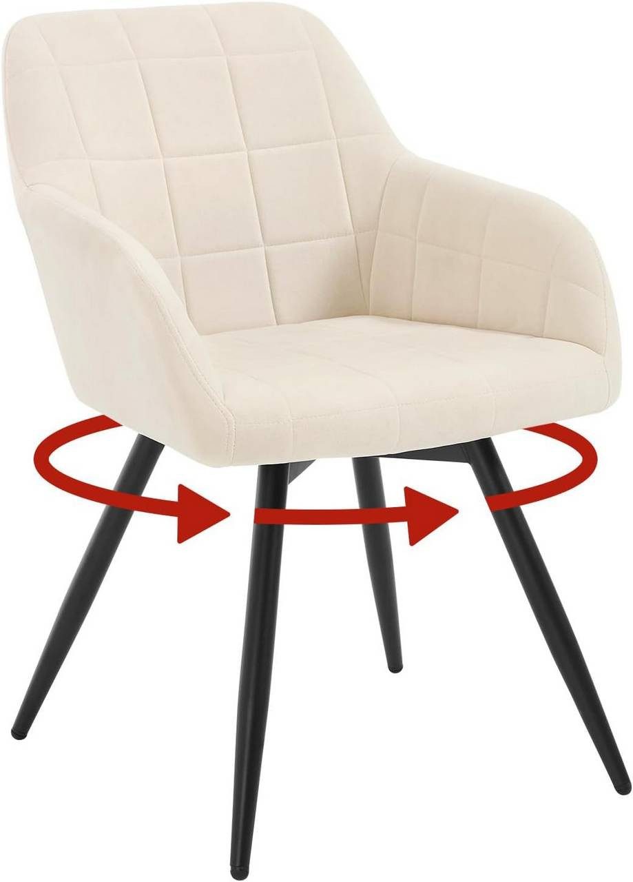 Woltu Esszimmerstuhl (1 St), gepolsterter ergonomischer, mit Metallbeinen