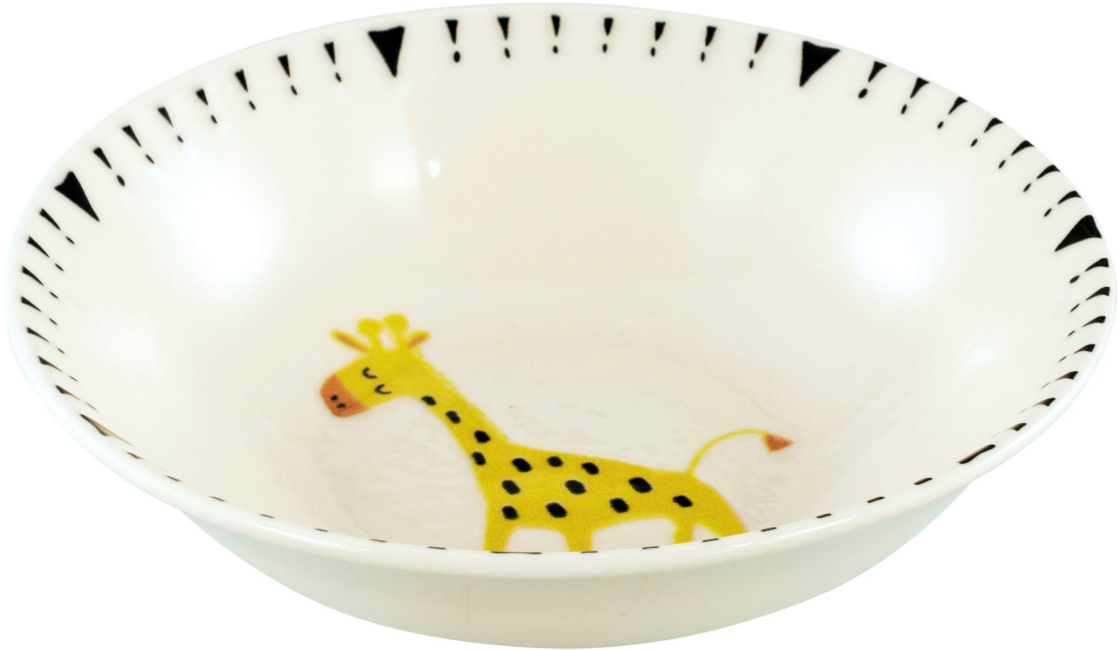 CreaTable Müslischale Safari, Schale 18,5 cm, 4-tlg., Steinzeug, (Set, 4-tlg), Unregelmäßig gefärbter Rand, Unikat