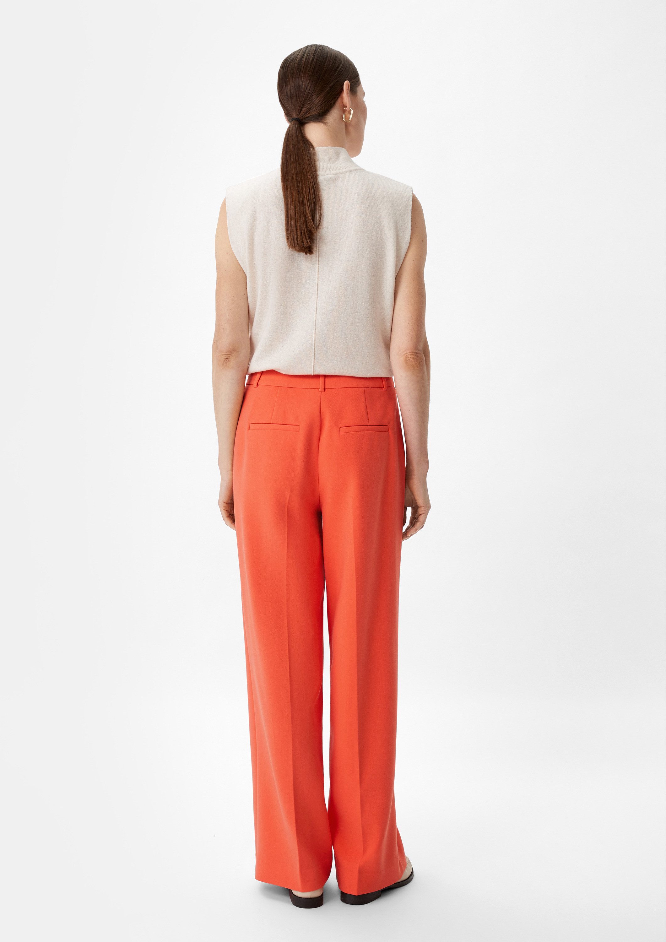 comma Chinos Hose Regular: Twill-Hose mit Wide Leg