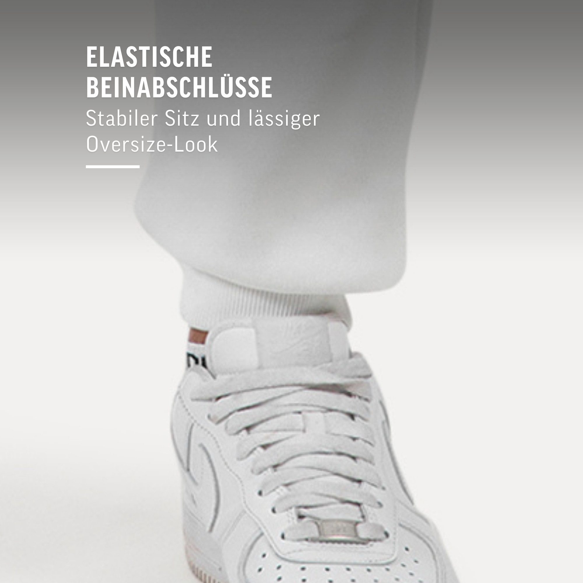 Jogginghose Kayson, Oversize Freizeithose mit Reißverschlusstaschen, Tunnelzug