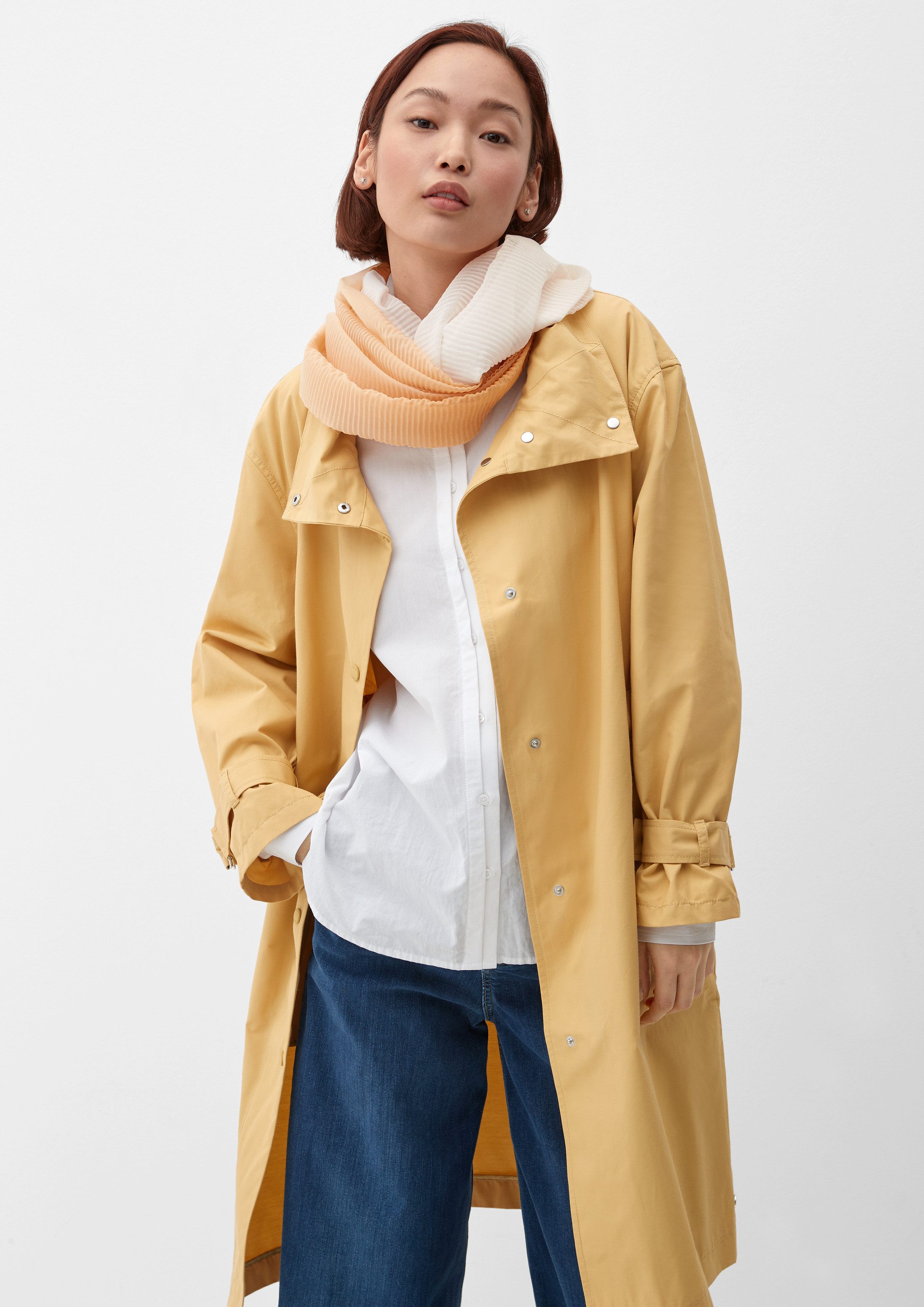 s.Oliver Loop Snood, Loop-Schal mit Plisseefalten