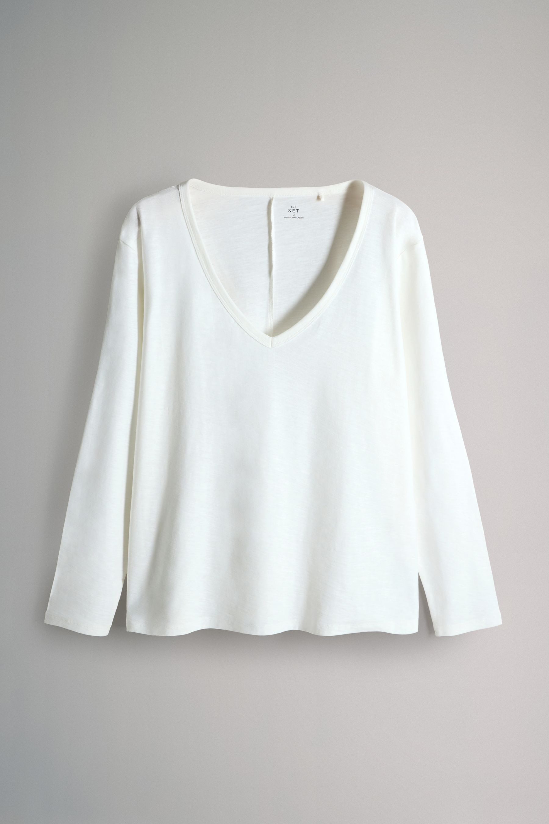 The Set Langarmshirt The Set Langarmoberteile, V-Ausschnitt, 3er-Pack (3-tlg)