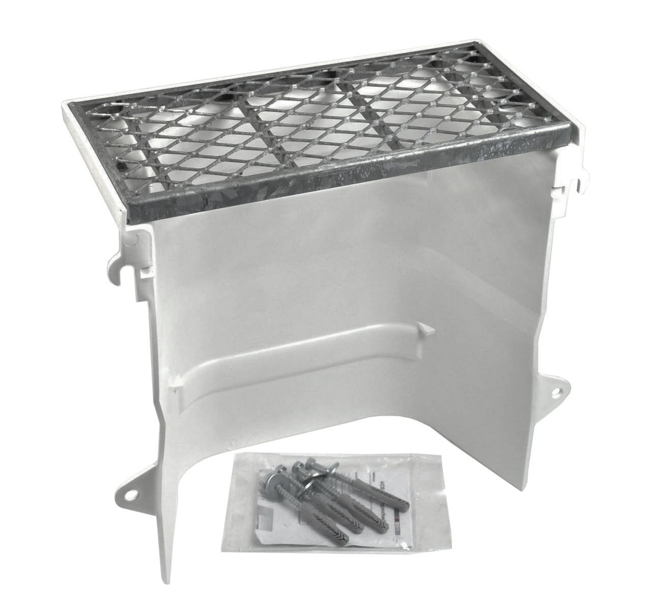 ACO Severin Ahlmann GmbH & Co. KG Lüftungsschacht 40x40cm Lüftungsschacht ohne Boden + Streckmetallrost, 40x20x40 cm, 3-St., begehbar, inkl. Montageset, einfacher Einbau