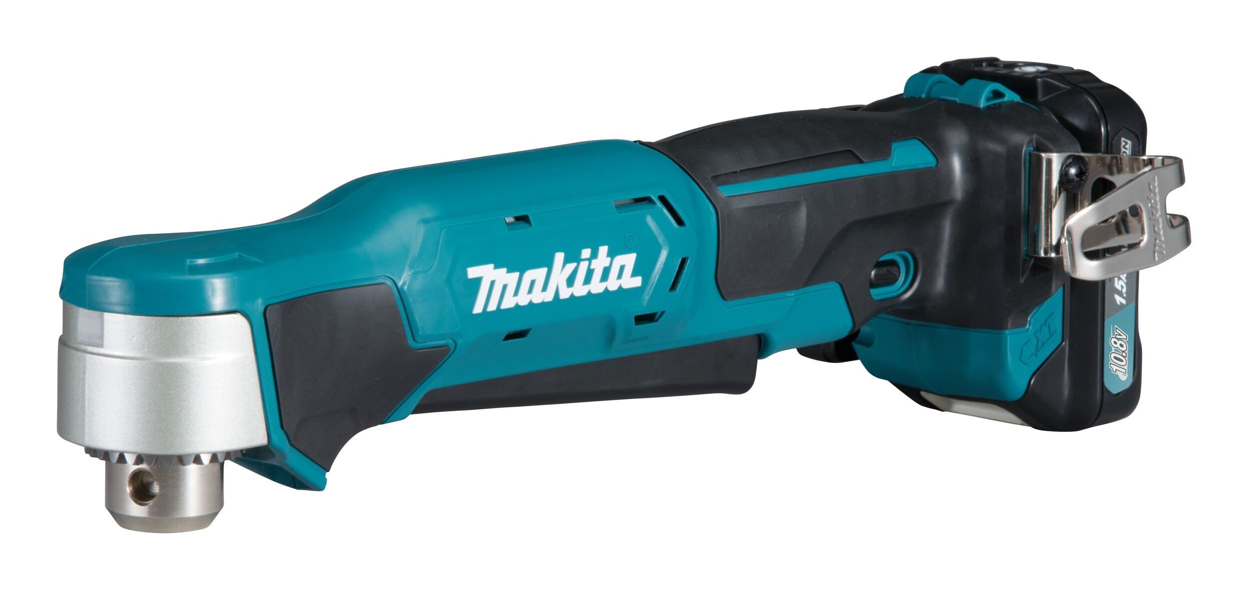 Makita Akku-Bohrschrauber, 12 V, max. 1100 U/min, Winkelbohrmaschine 12V, DA332DSYJ, 2 x 1,5 Ah Li-Ion in MAKPAC 1