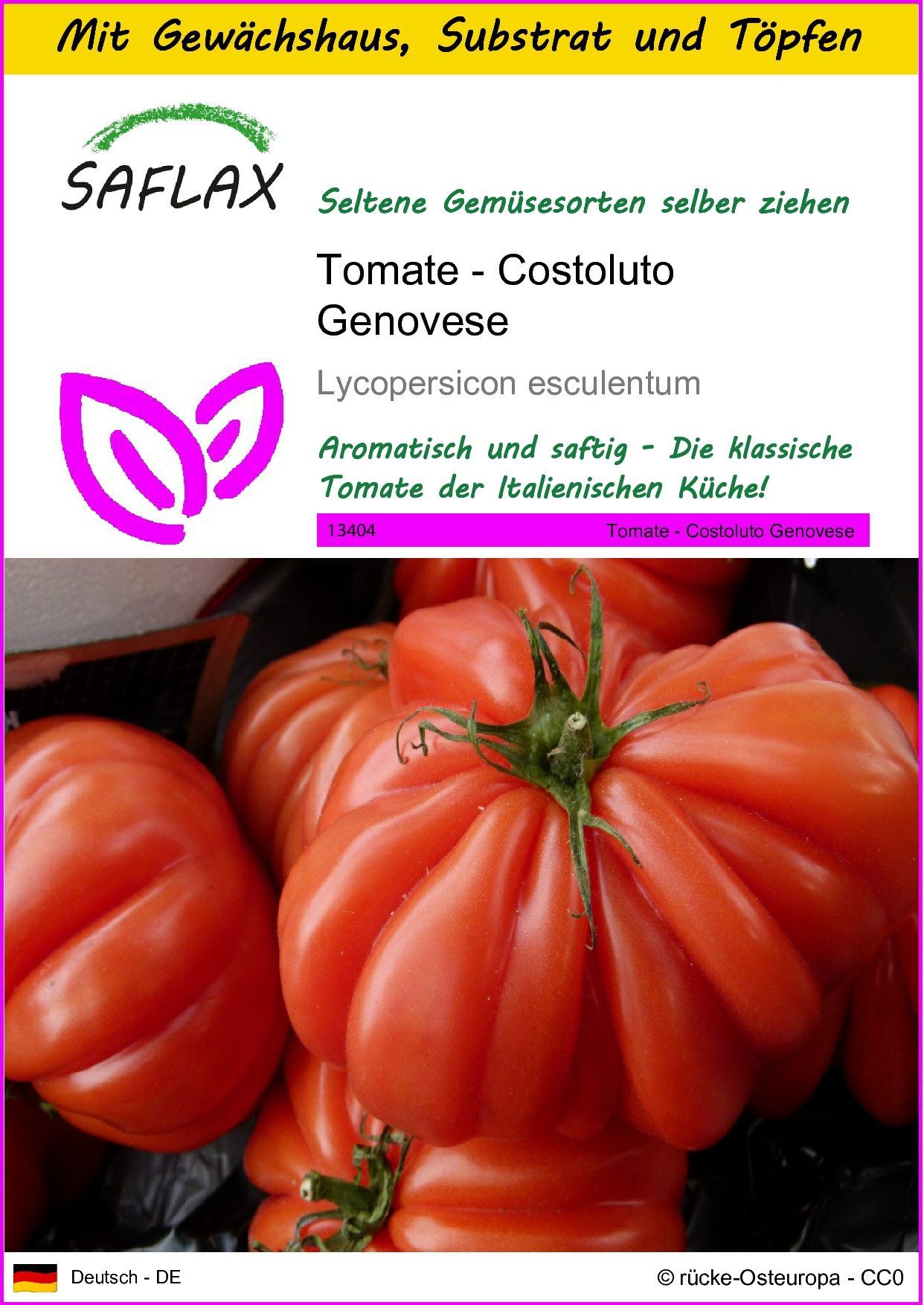 Gemüsesamen SAFLAX - Anzuchtset - Tomate - Costoluto Genovese