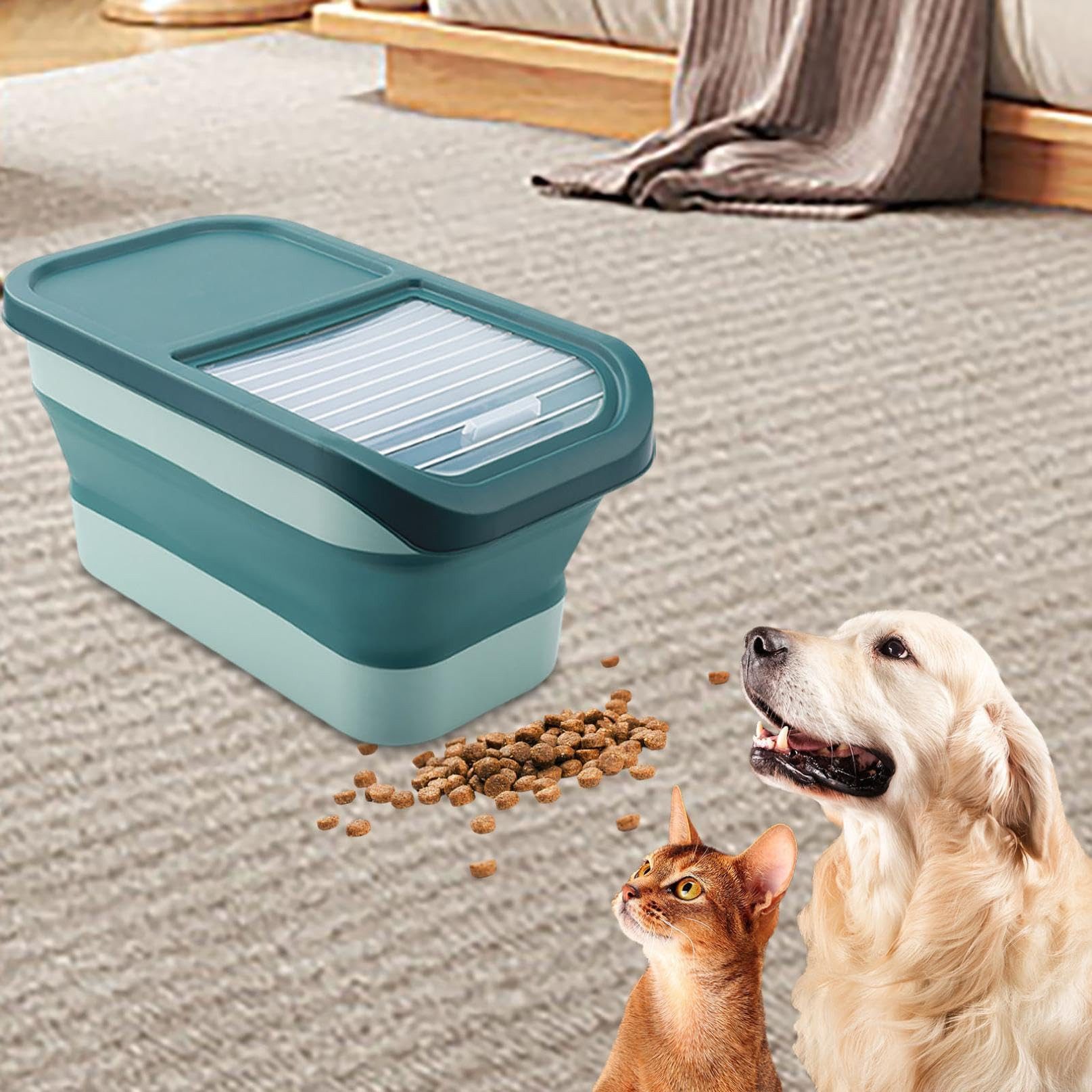 Ledander Futterbehälter Hundefutter Aufbewahrung 10 kg luftdicht mit Klappd günstig online kaufen