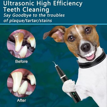 DOPWii Ultraschallzahnbürste Zahnreiniger für Haustiere,5-Gang-Modus,IPX8 wasserdicht,Leise, Aufsteckbürsten: 2 St.