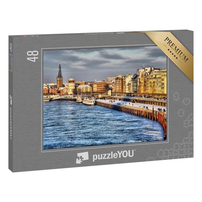 puzzleYOU Puzzle Rheinterrassen in Düsseldorf Nordrhein-Westfalen 48 Puzzleteile puzzleYOU-Kollektionen Düsseldorf