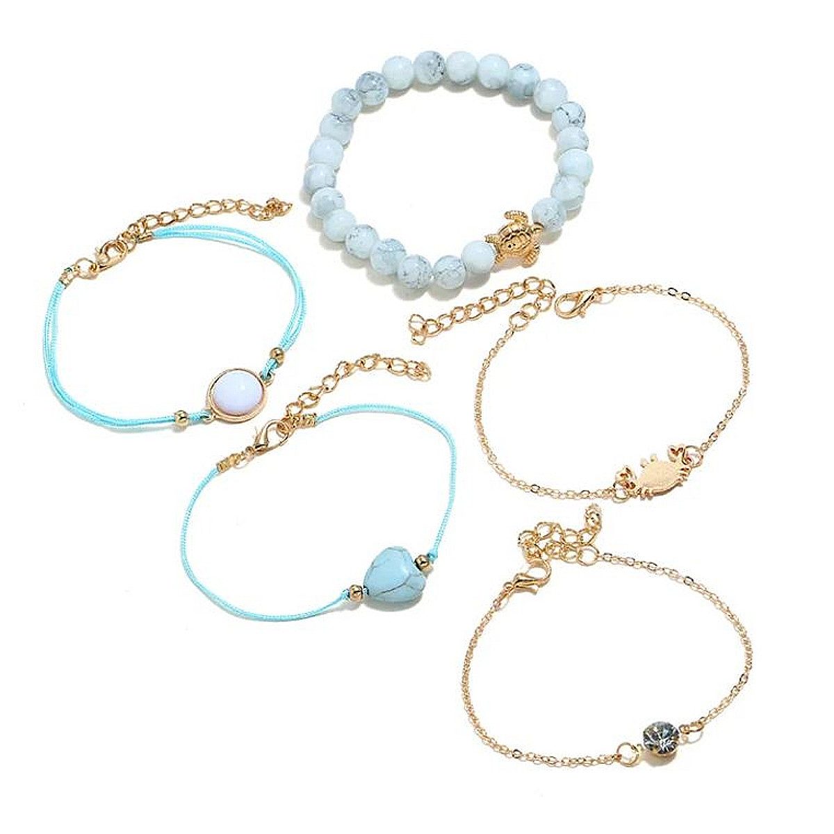 KARMA Armband Set Armbandset Boho Gold günstig online kaufen