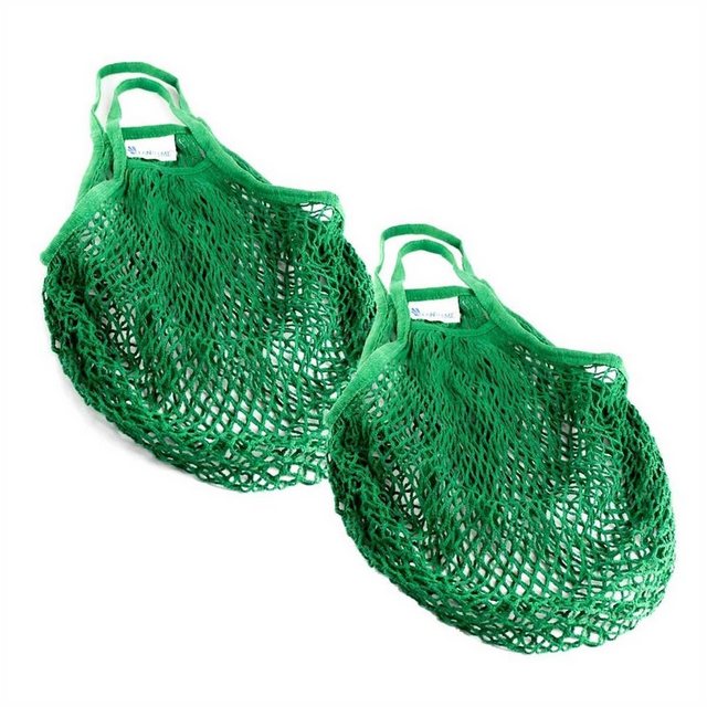 Lantelme Einkaufsshopper “Einkaufsnetz, Tragetasche, Einkaufstasche”, 2 Stück, extra groß, grün