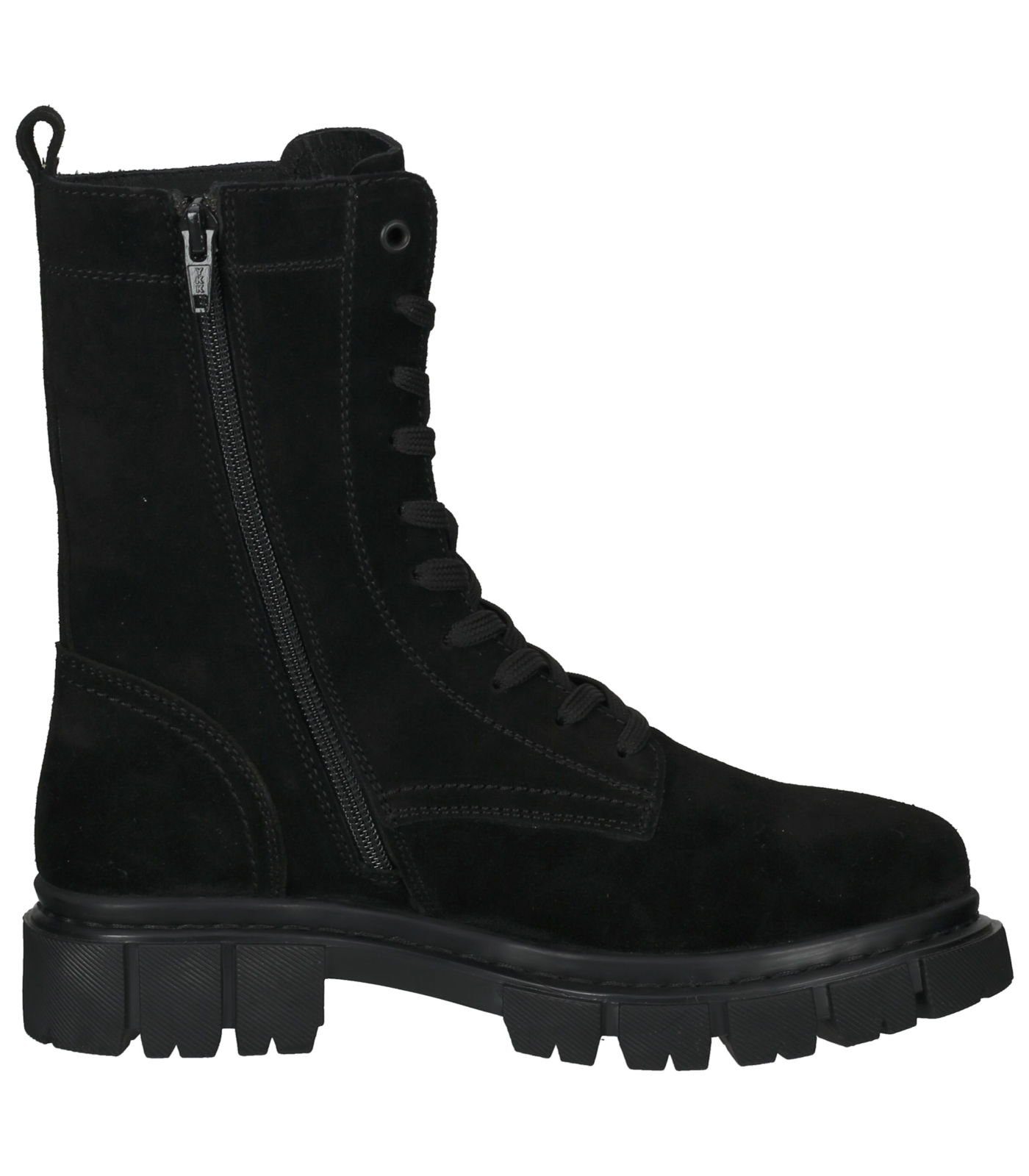 s.Oliver Veloursleder Schnürstiefelette Stiefelette Schwarz