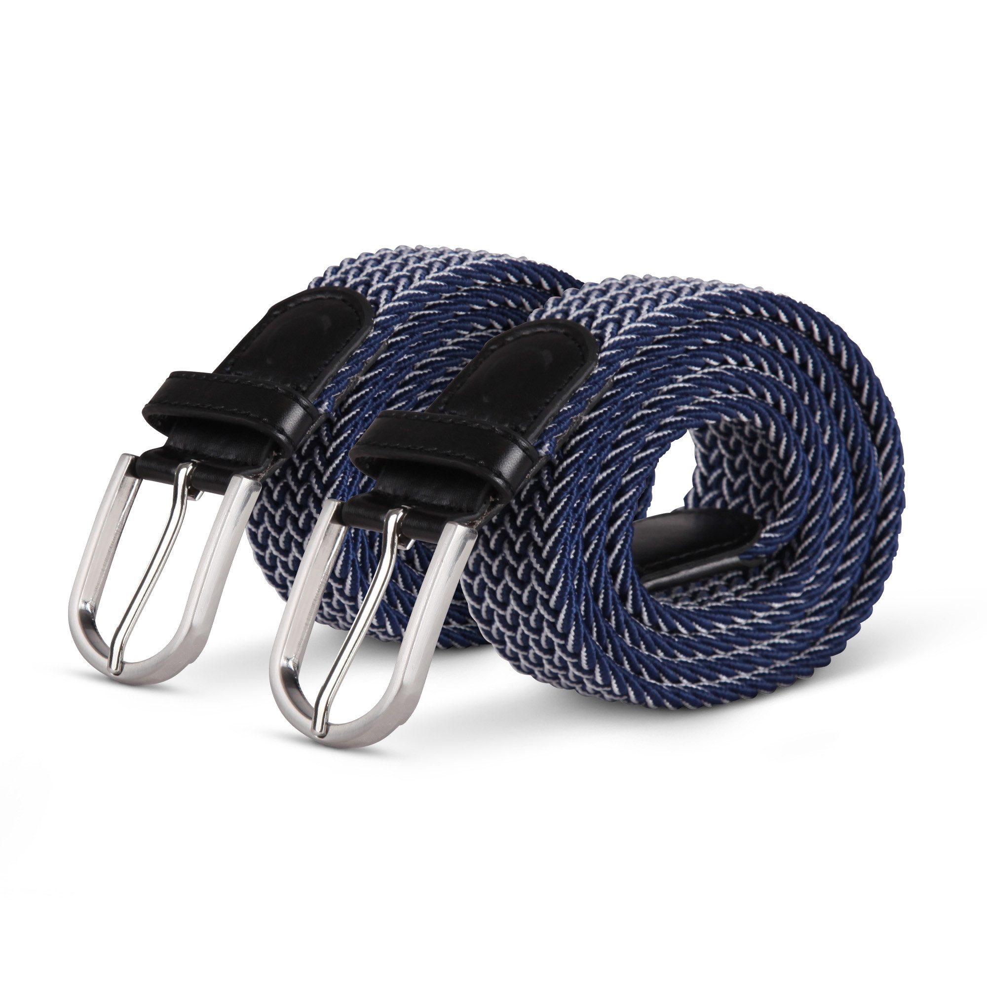hemmy Fashion Stretchgürtel Dehnbarer Тканевые ремни "unisex" (2-St., 2er Pack) Elastischer Плетеные ремни - Тканевые ремни, dehnbarer Ремни ohne Löcher