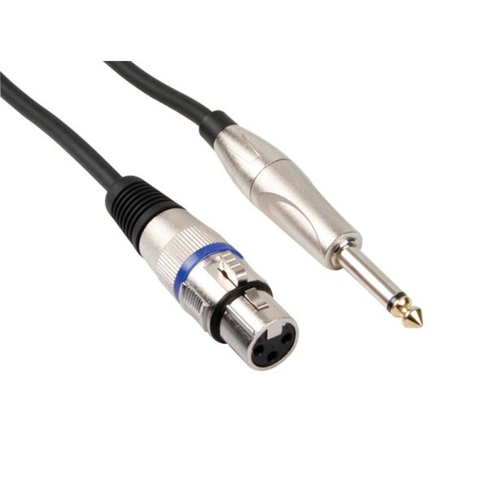 HQ POWER Smartphone-Dockingstation PROFESSIONELLES XLR-KABEL, XLR-BUCHSE AUF 6.3mm-MONO-KLINKENSTECKER (3, (1 St)