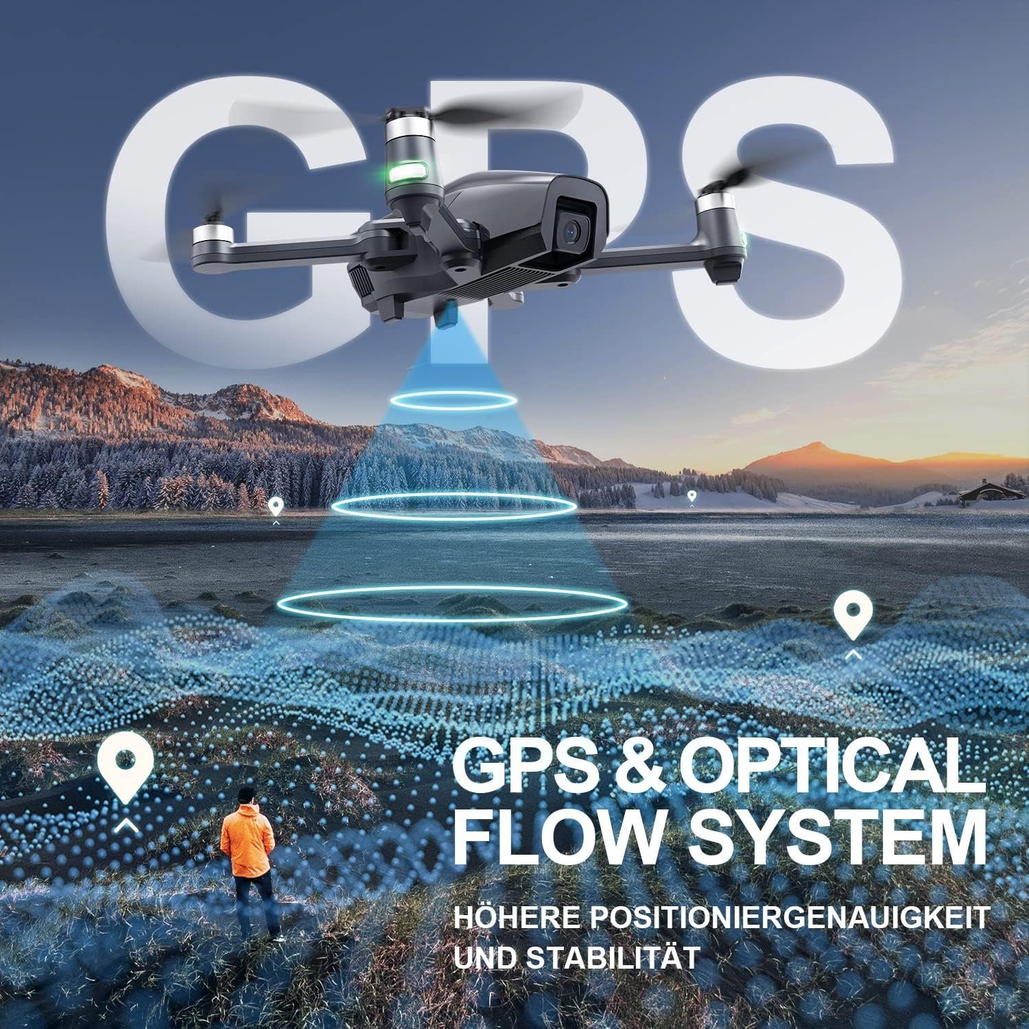 5G Quadcopter) UHD, STONE GPS mit FPV Bürstenlos UHD Kamera HOLY Faltbare Drohne (4K 4K RC Drohne