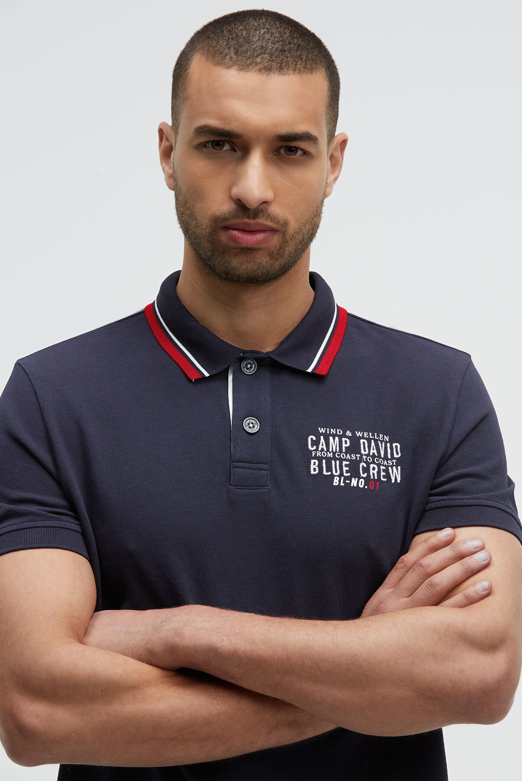 CAMP DAVID Poloshirt aus Baumwolle