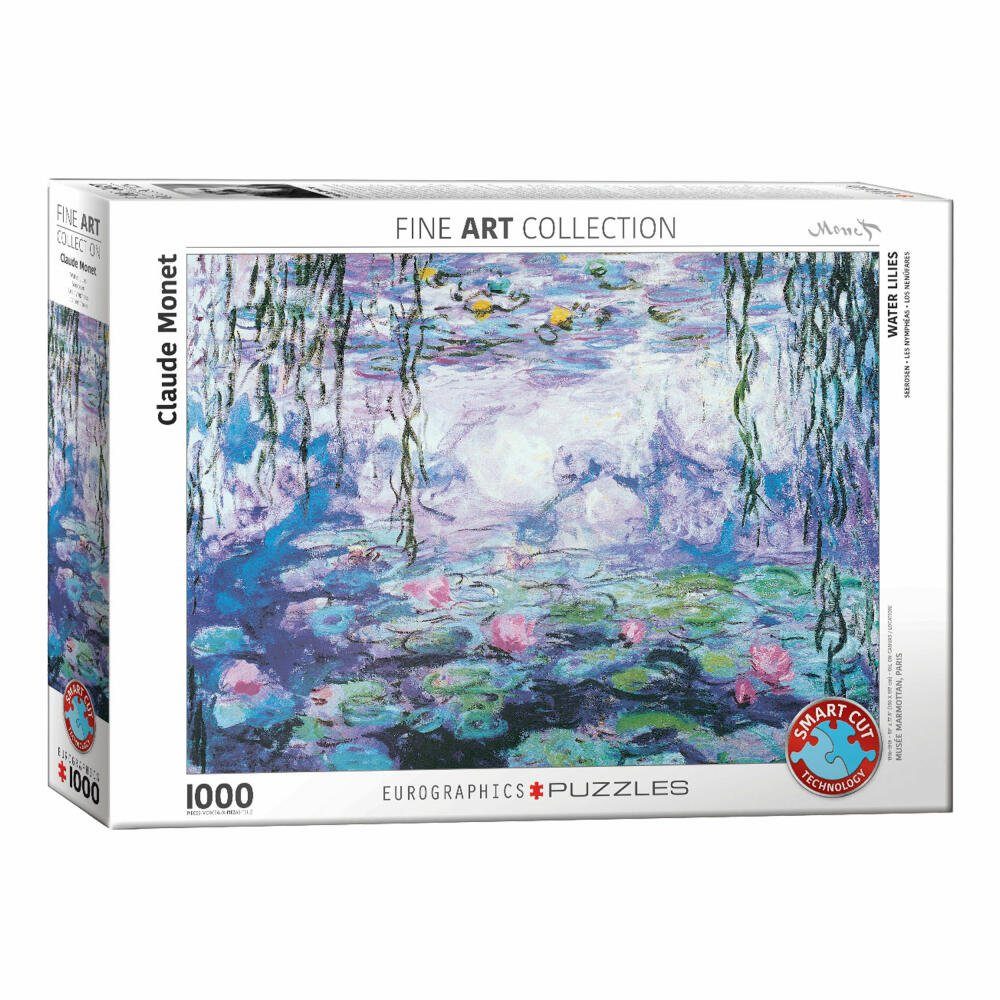 EUROGRAPHICS 1000 Monet, Puzzleteile von Claude Seerosen Puzzle