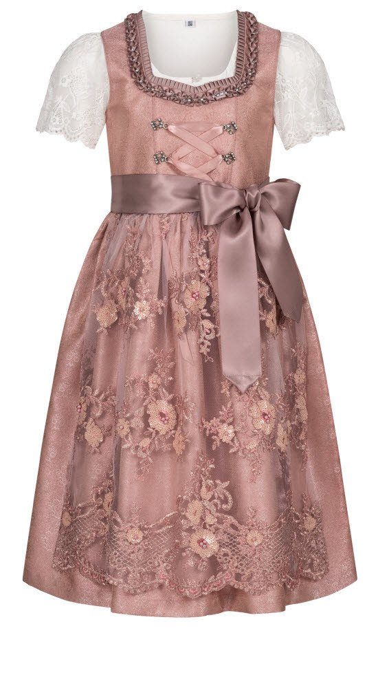 Dirndl Kinderdirndl 3-teilig Sabrina in Rosa von Nübler
