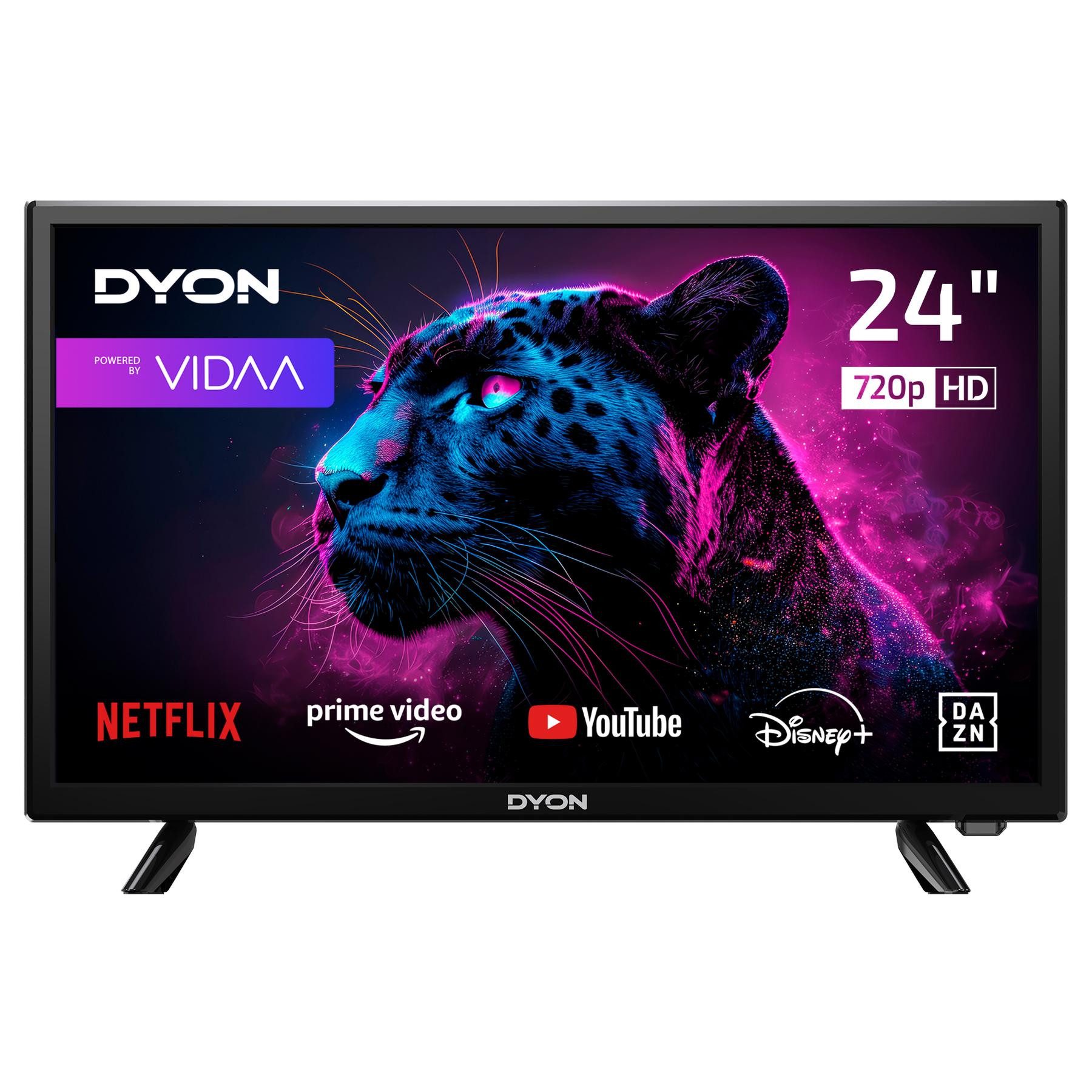 Dyon Movie Smart 24 VX LED-Fernseher (60 cm/24 Zoll, HD ready, Smart TV, 24", 1.366 x 768 (HD), Triple Tuner, CI+, LAN/WiFi, Hotelmodus)