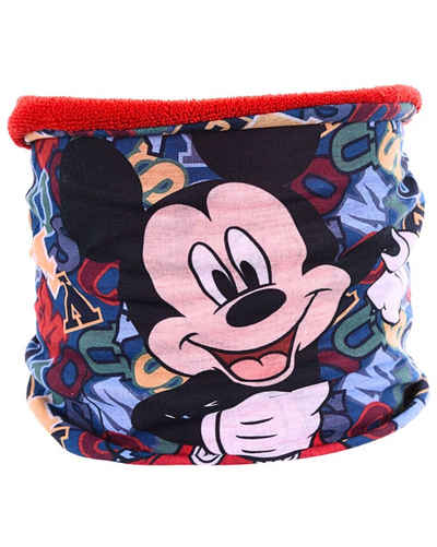 Disney Mickey Mouse Loop Mickey Maus, Kinder Schlauchschal mit Fleece Futter warm & leicht