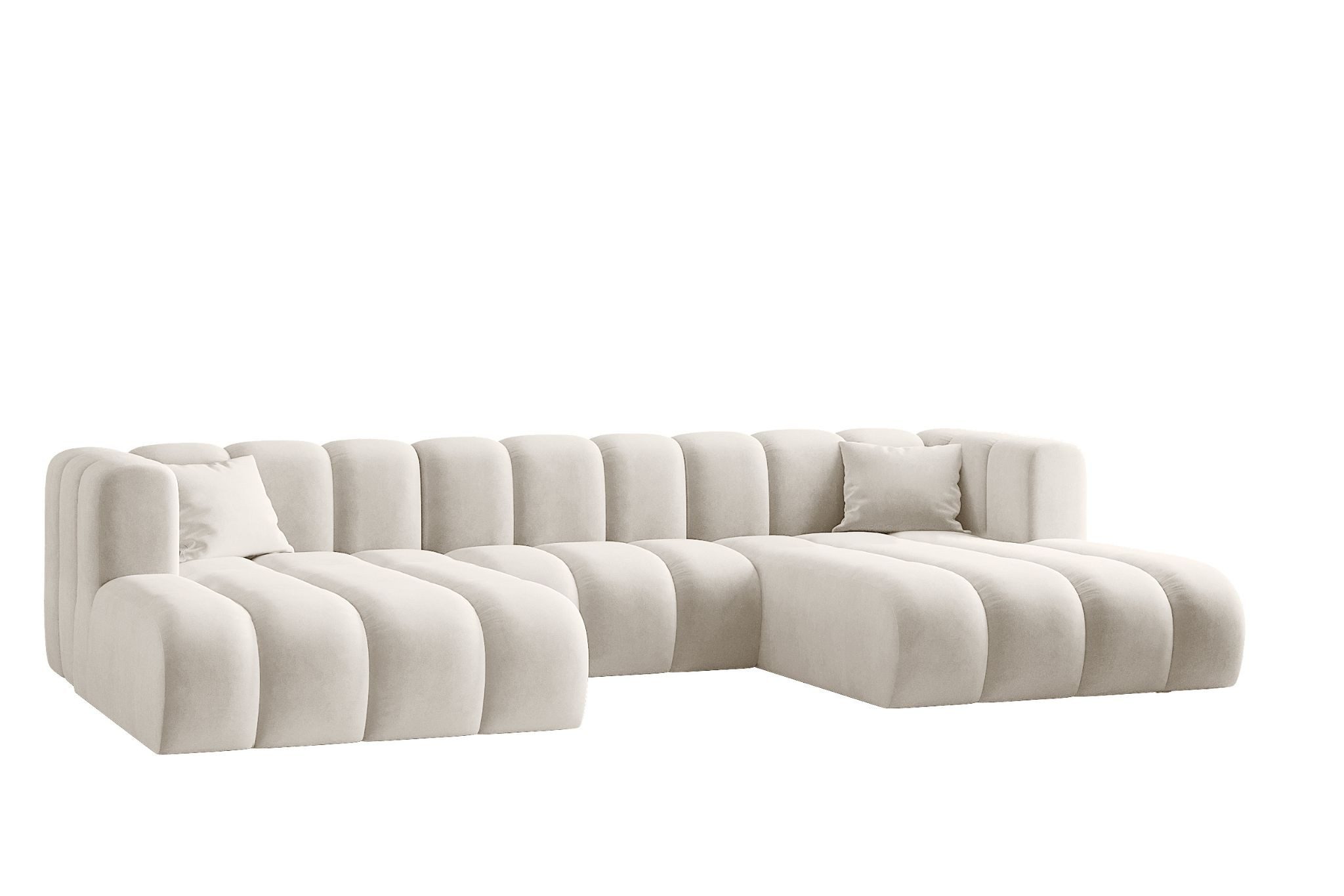 Kaiser Möbel Ecksofa U-from, Sofa Grand modular stoff Salvador und Haga, Zwei Arten von Stoffen, große Auswahl an Farben, praktisch, bequem