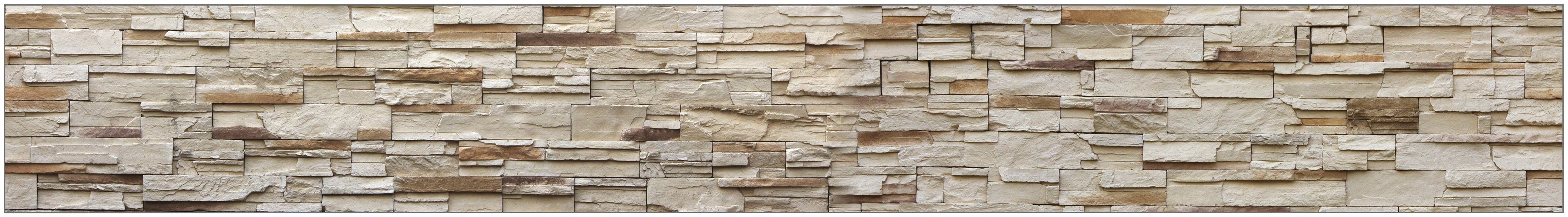 MySpotti Küchenrückwand fixy Rustical Bricks, selbstklebende und flexible Küchenrückwand-Folie natur