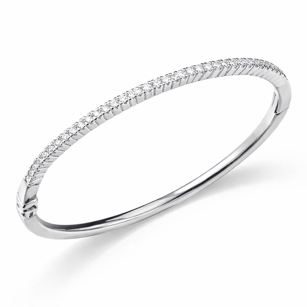 ROUGEMONT Armreif Funkelnder Zirkonia Damen Armreif Armspange 18K Gold 18cm, Hypoallergen