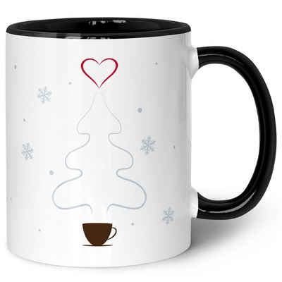 GRAVURZEILE Tasse Bedruckte Tasse - Geschenke für Frauen & Männer zu Weihnachten, Keramik, Es wird Zeit den Kaffee durch Glühwein zu ersetzen - Schwarz & Weiß