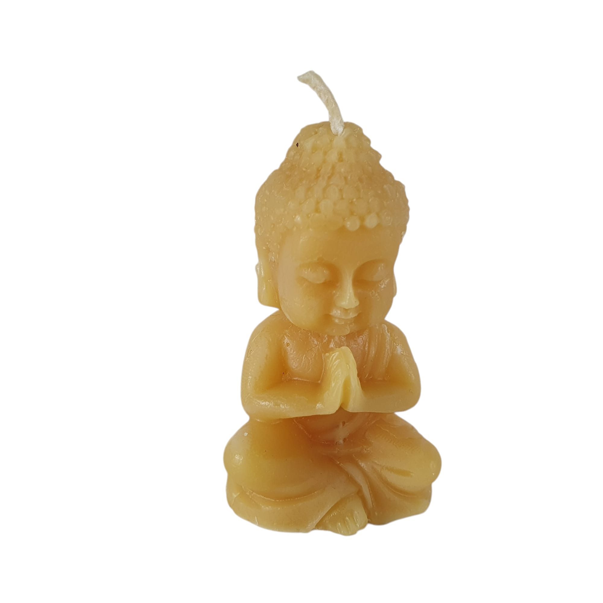 Aspinaworld Formkerze Bienenwachskerze - Asien Buddha Kerze 6 cm - Bienenwachs - Honigkerze