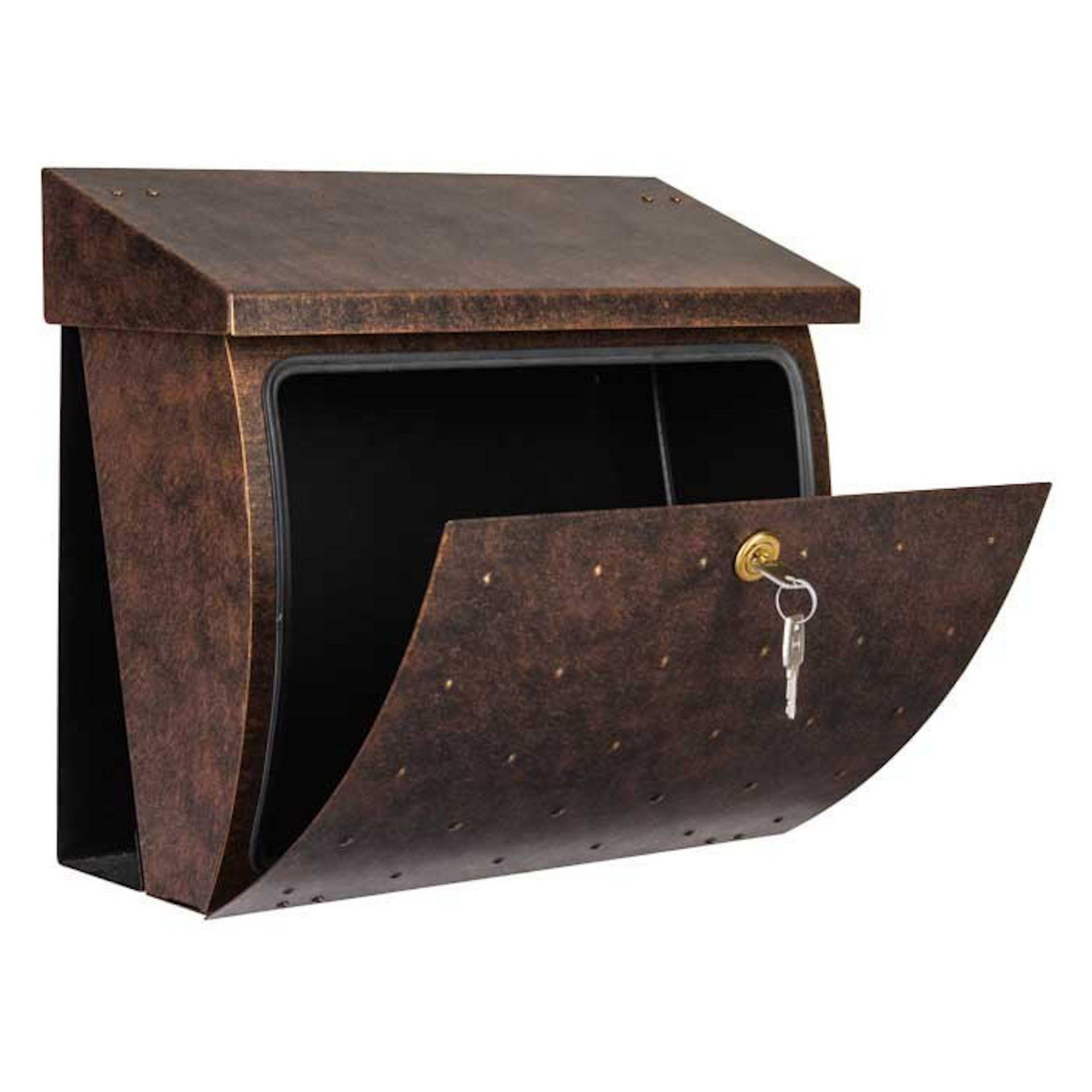 Thumbnail - Heibi Metall Briefkasten Heibi Briefkasten KROSIX Edelstahl pulverbeschichtet braun-gold DIN