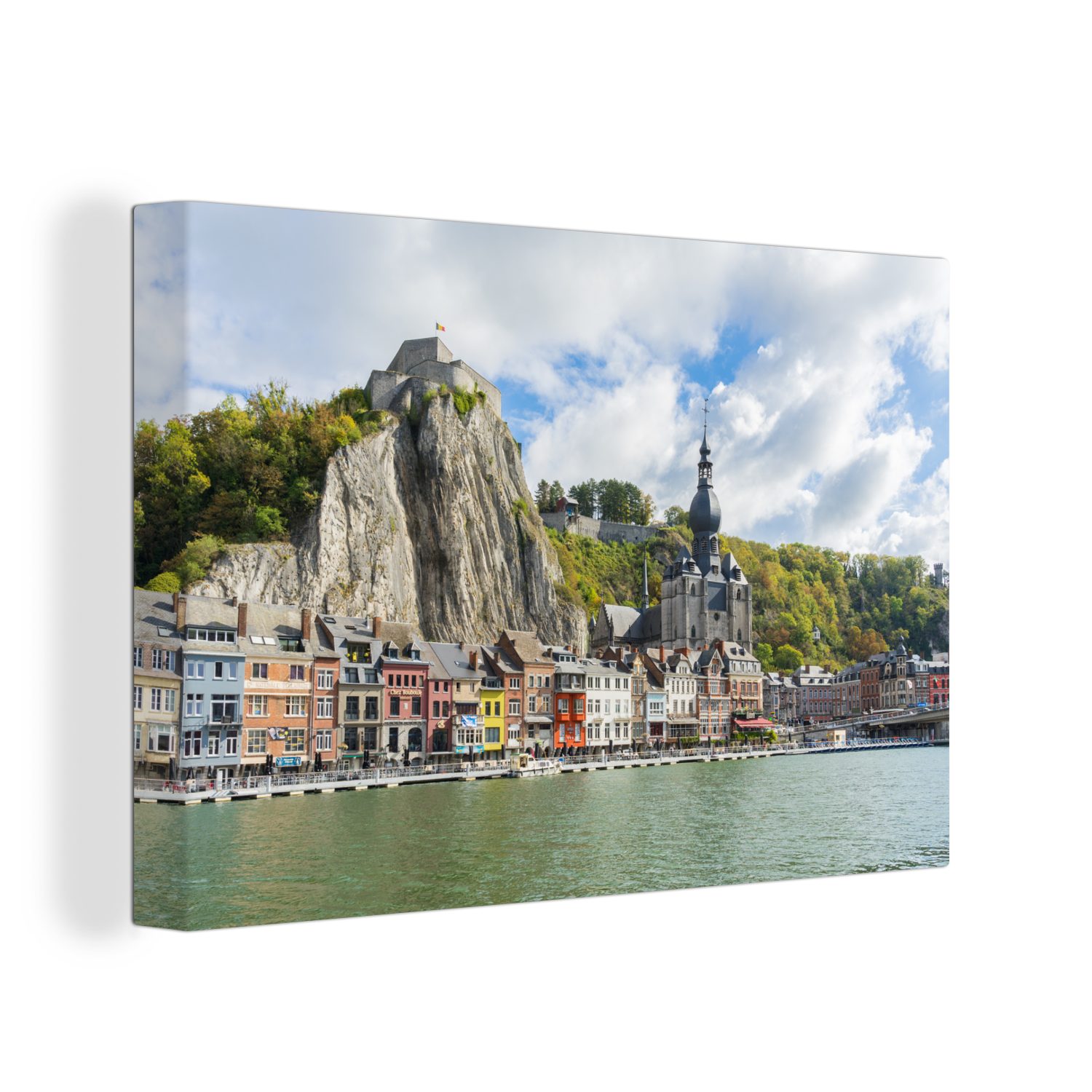 OneMillionCanvasses® Leinwandbild Zitadelle Dinant, Belgien, (1 St), Wandbild Leinwandbilder, Aufhängefertig, Wanddeko, 30x20 cm