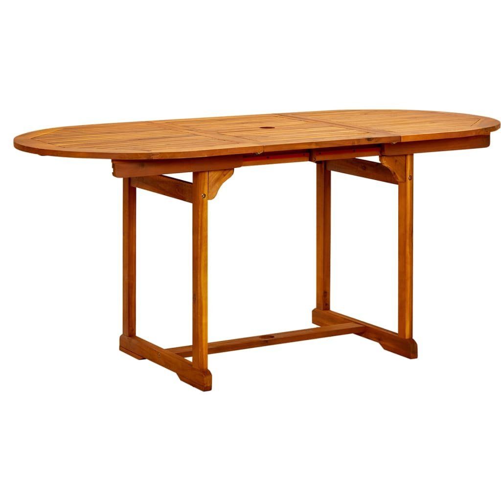 Gartentisch 170 x 80 x 75 cm Garten-Esstisch 120-170x80x75 cm Massivholz Akazie Ho
