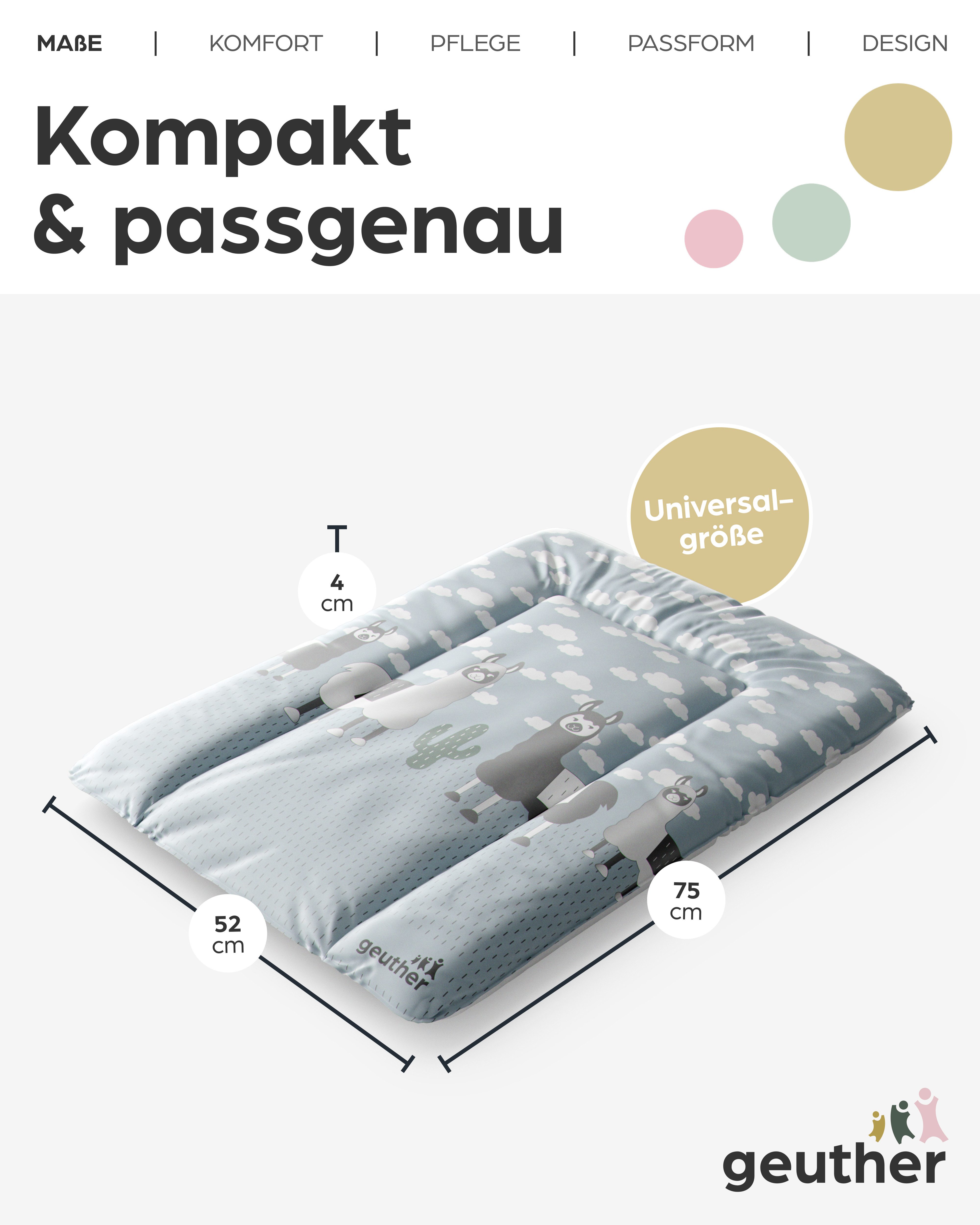 Geuther Wickelauflage Wickelauflage Lilly Wickelunterlage Wickelmulde, Made in Europe