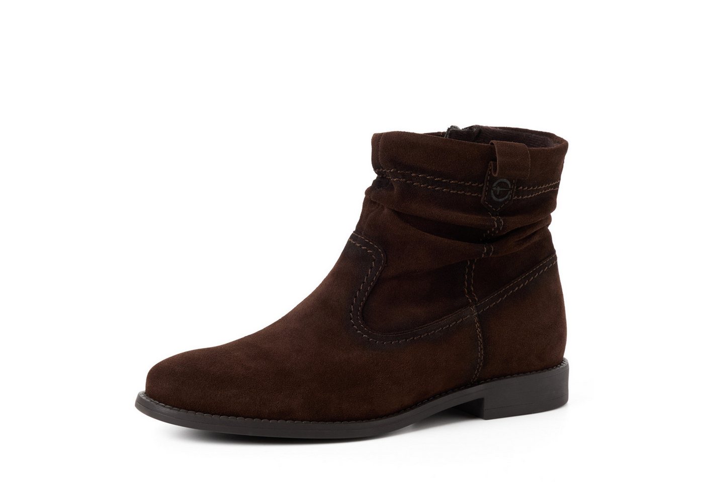 Tamaris Stiefelette Blockabsatz, Boots mit Falten im slouchy Look