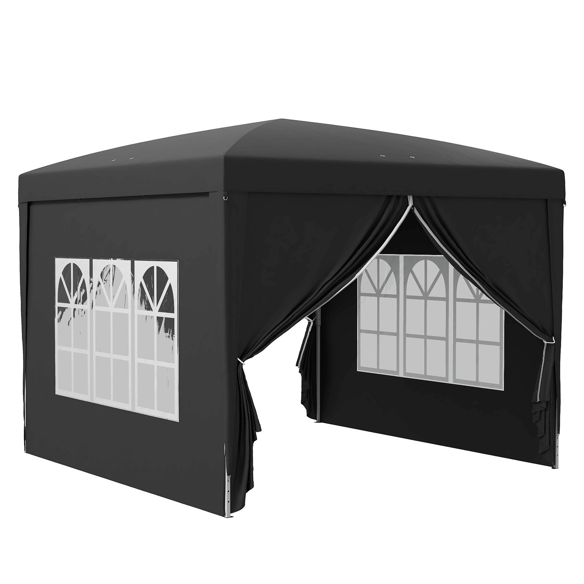 Pavillon ca.3x3m, wasserabweisend Stabil Winterfest Pop-up Faltpavillon