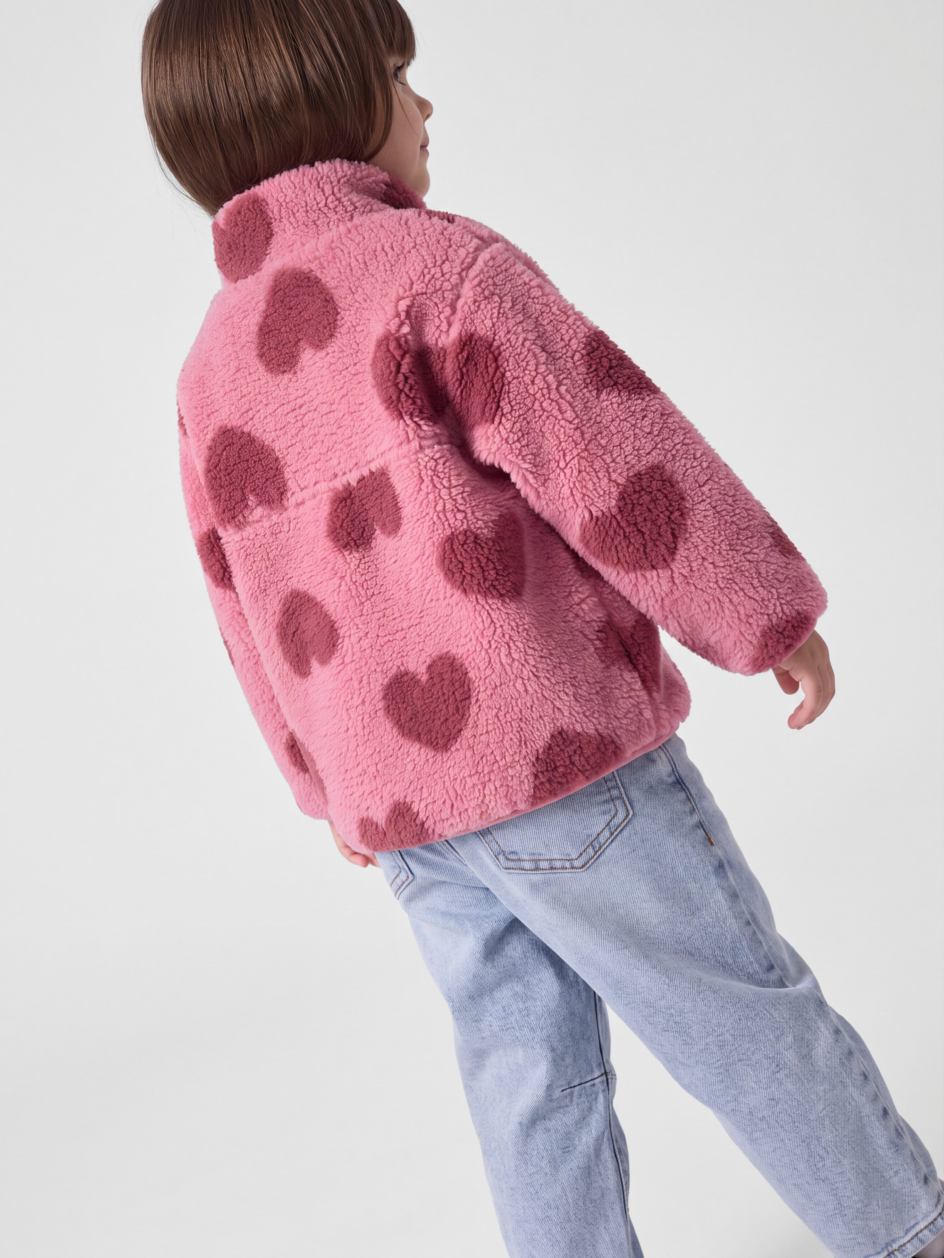 Name It Plüschjacke NMFMONICA TEDDY JACKET AOP NOOS Kunstfaser – Bild 3 von 5