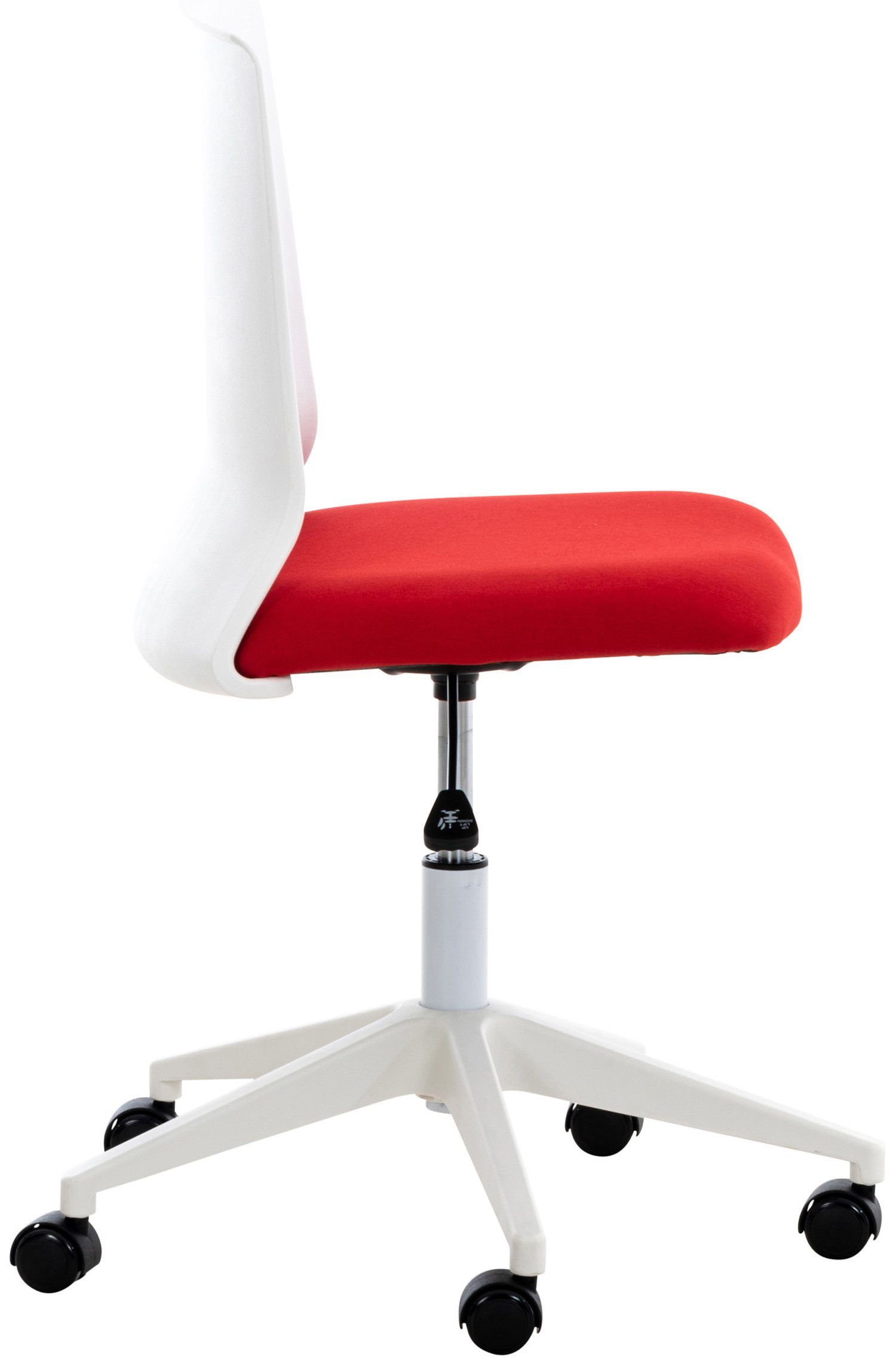 - Rückenlehne mit bequemer und Kunststoff - höhenverstellbar 360° Stoff XXL), TPFLiving weiß Bürostuhl (Schreibtischstuhl, drehbar rot Apollo Sitzfläche: Bürostuhl Gestell: Drehstuhl, Chefsessel,