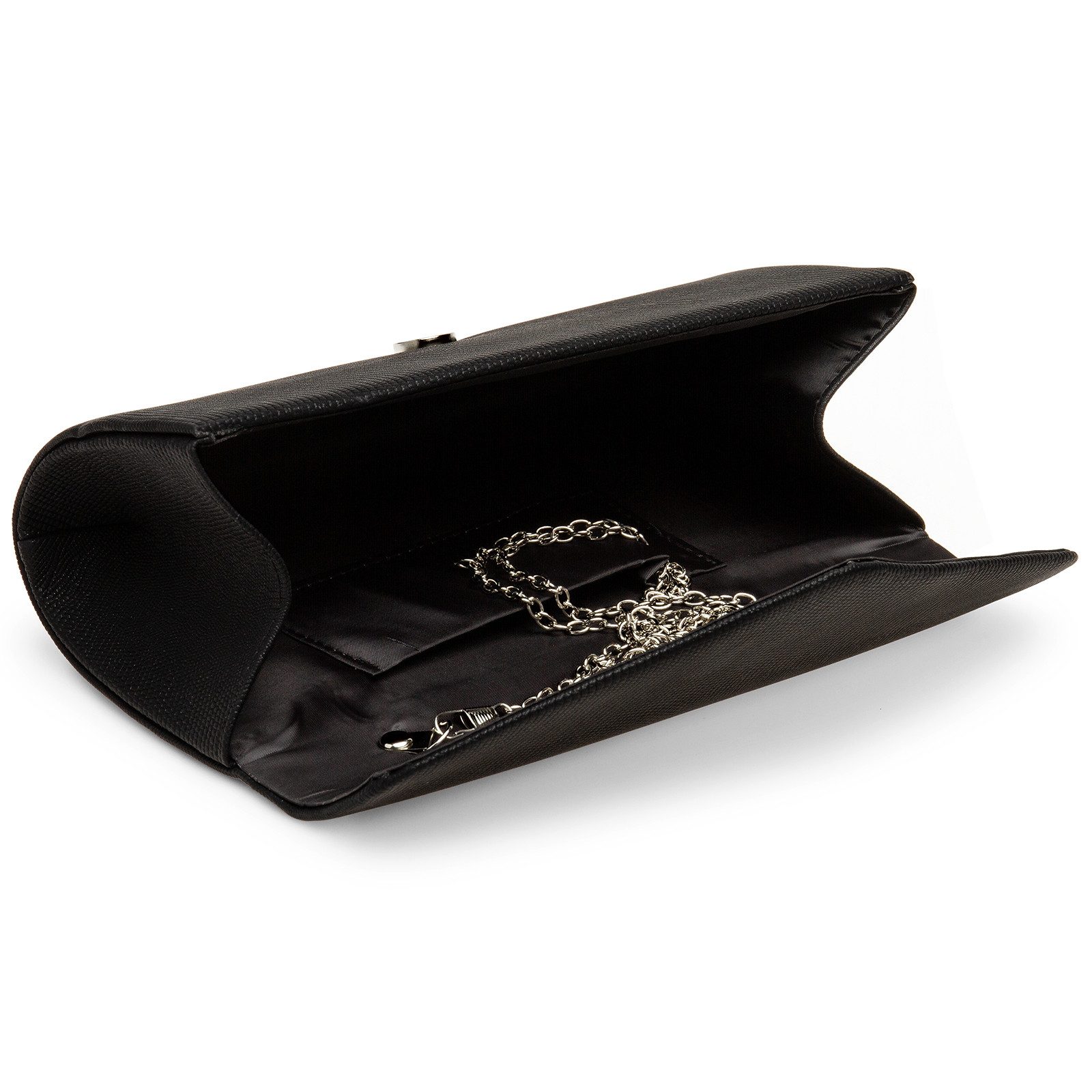 Caspar Clutch TA522 elegante Damen Snake Skin Glanz Abendtasche – Bild 3 von 5