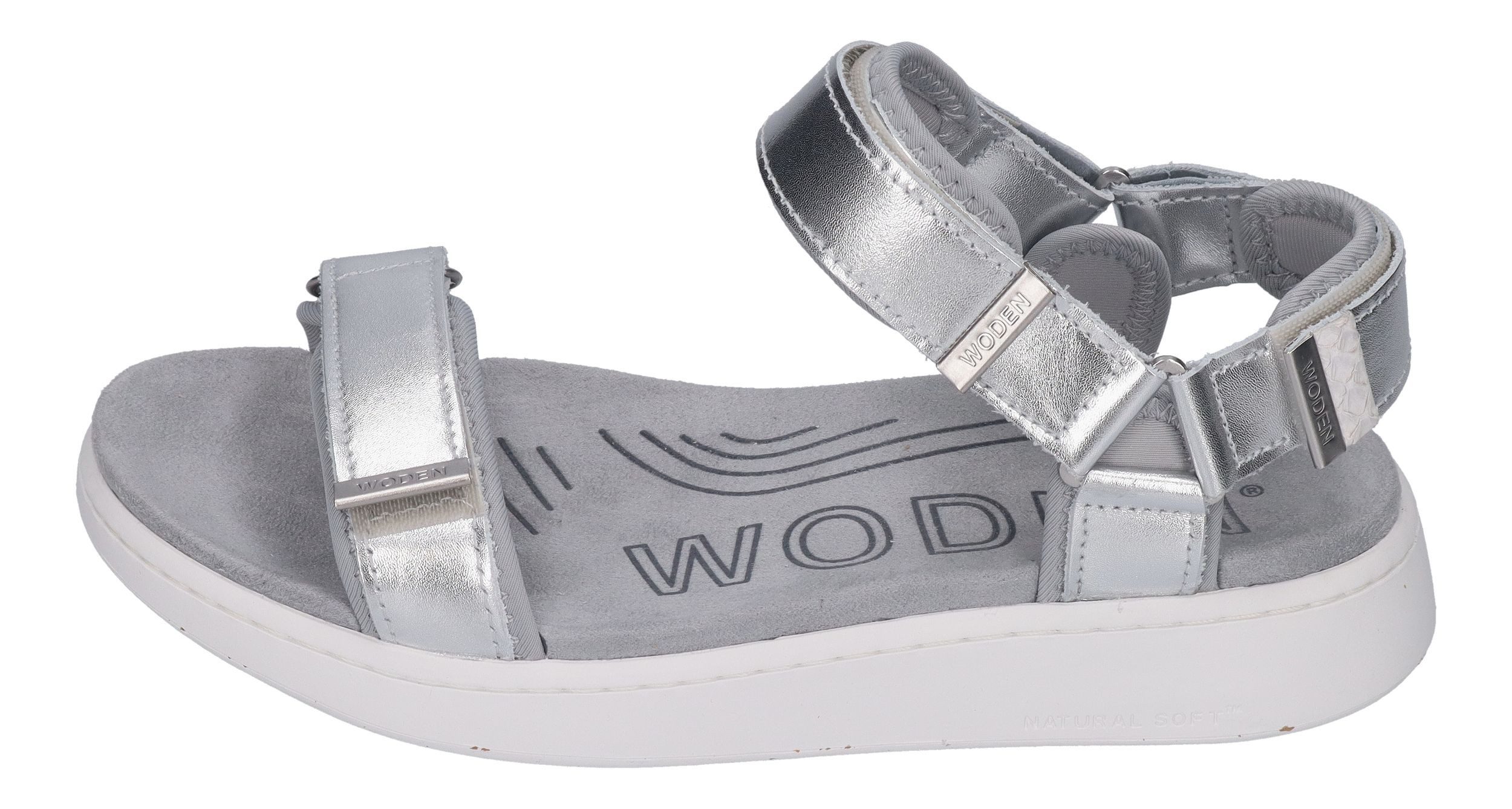 WODEN LINE METALLIC WL714 Sandale Silver günstig online kaufen
