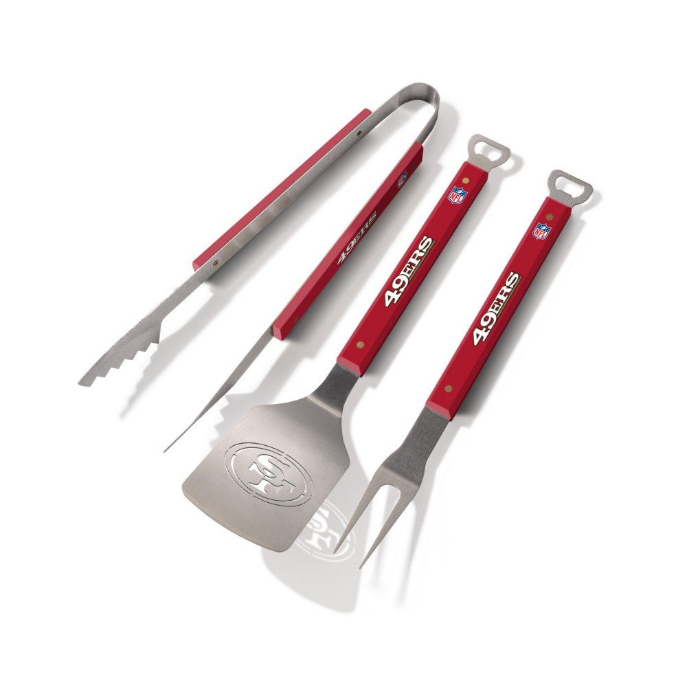 San Francisco 49ers Grillbesteck-Set San Francisco 49ers Spirit Series 3-Piece BBQ Set