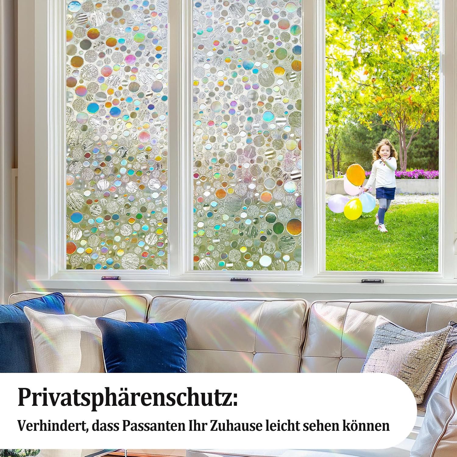 Coonoor Fensterfolie Buntes Glasfensterfolie, Kieselstein Fensterfolie für günstig online kaufen