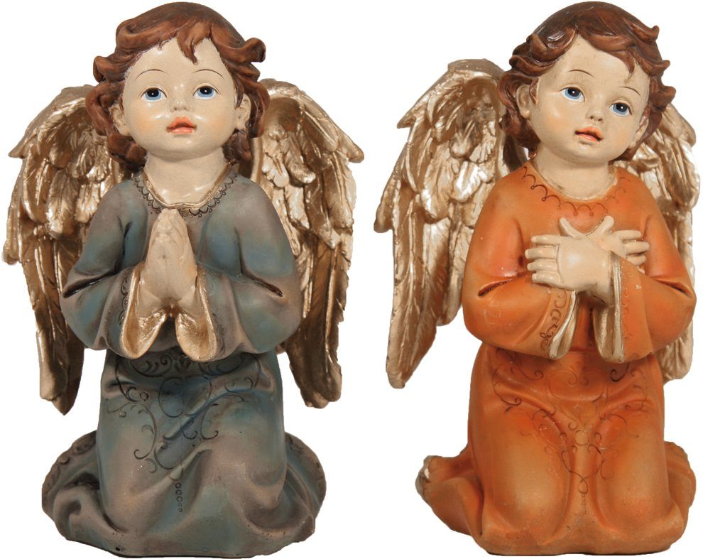 FADEDA Engelfigur 2x FADEDA Engel kniend, Höhe in cm: 24,2 (2 St) | Engelfiguren