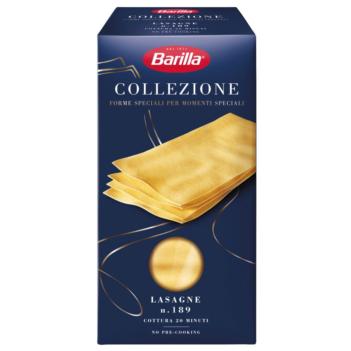 Barilla Nudeln, Barilla Lasagne La Collezione Pasta aus Hartweizengrieß 500g