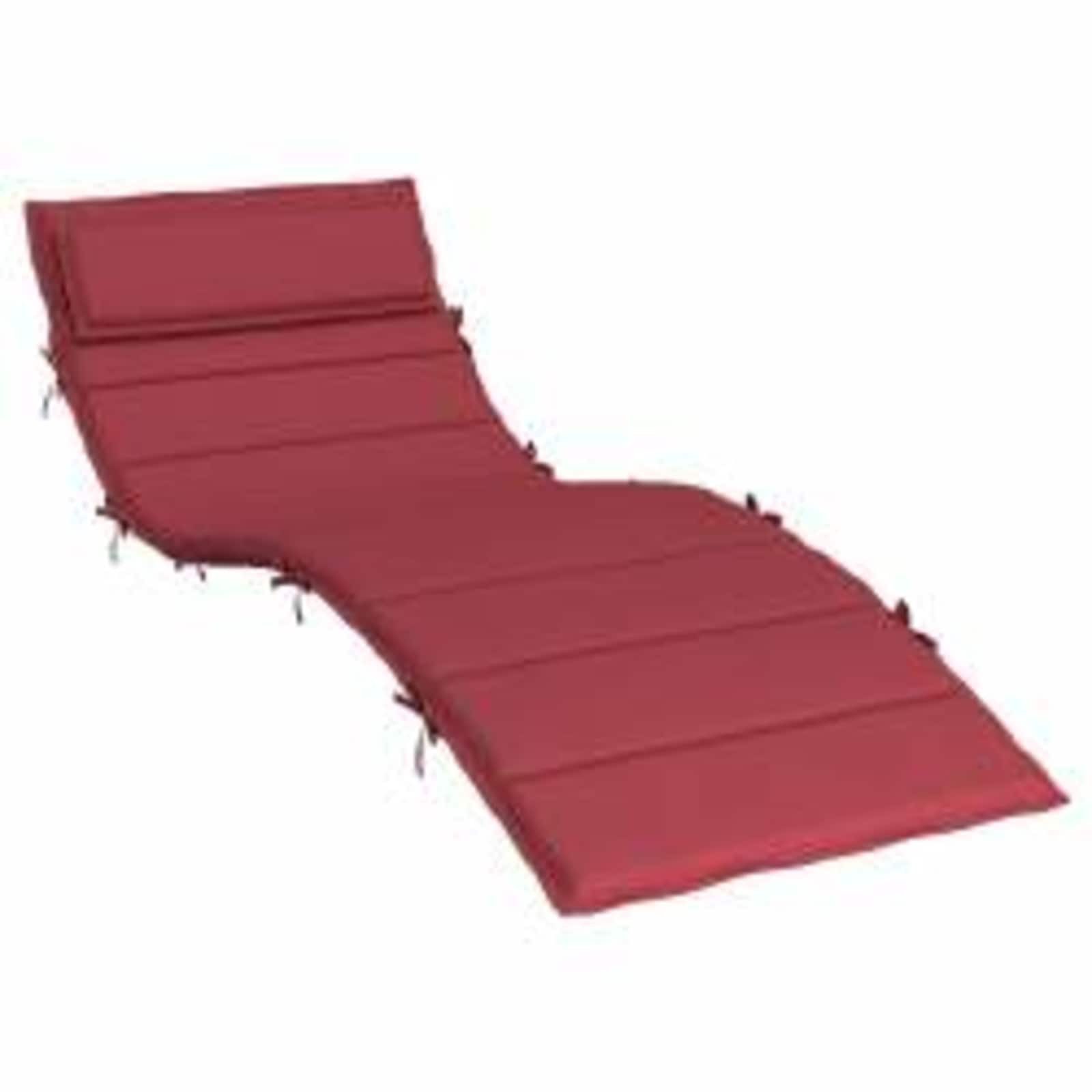 vidaXL Sitzauflage Sonnen-Lounger Kissen Weinrot 180 x 60 x 4 cm Oxford-Sto günstig online kaufen
