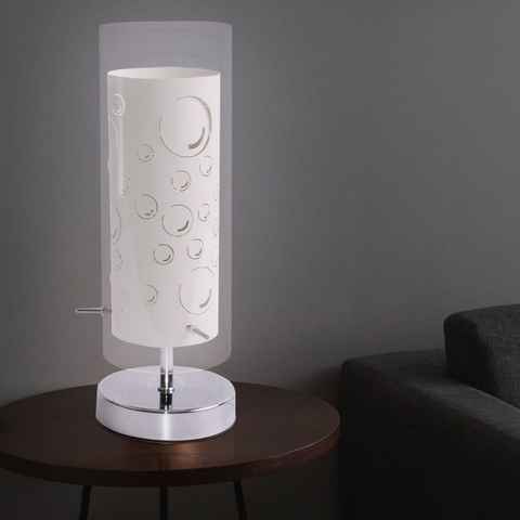 Brilliant LED Tischleuchte, Leuchtmittel nicht inklusive, Tischlampe Tischleuchte Leselampe Nachttisch Glas Metall 1x E14 H 34cm