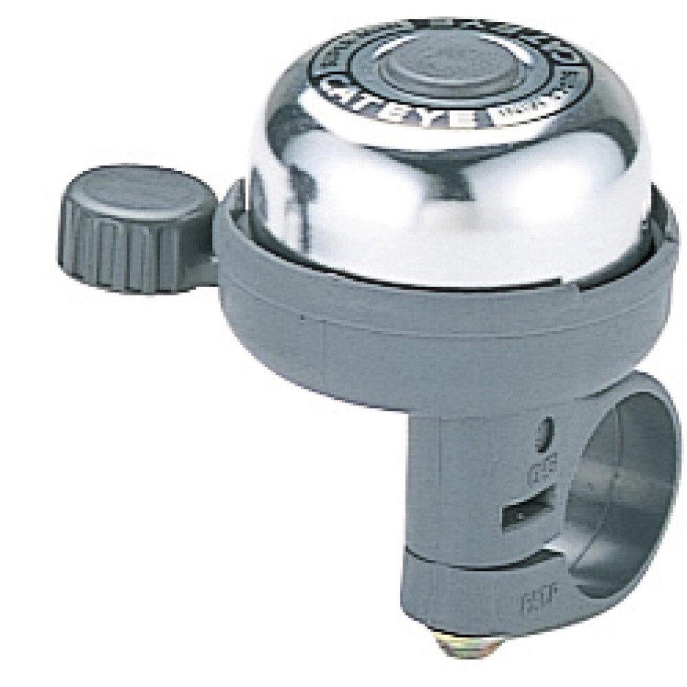 Cat Eye Fahrradklingel CATEYE Fahrradklingel / Glocke PB-600 Super Mini Bell, silber / grau