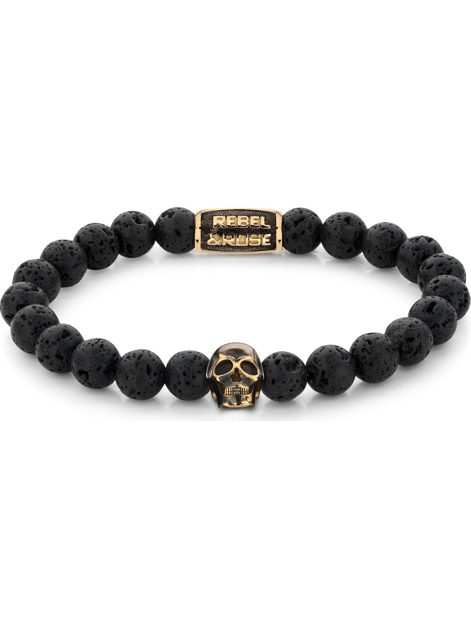 Edelstahl Rebel Rose Rose Edelstahlarmband Modern Unisex-Armband & Labradorit, & Rebel