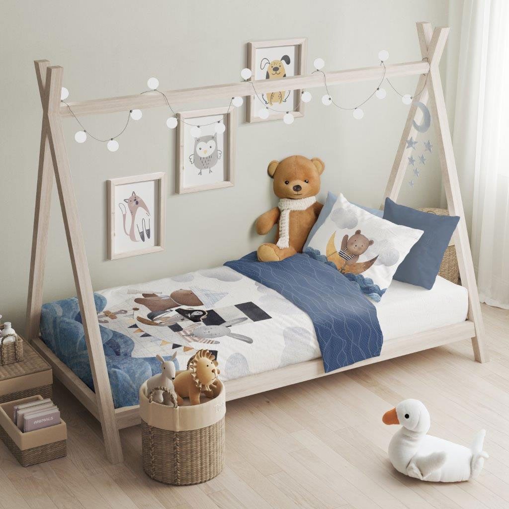 texpot Bettwäsche Kinderbettwäsche Schiff leuchtet nachts bedruckt Garnitur günstig online kaufen