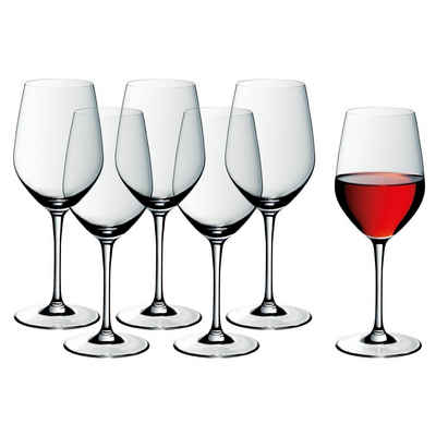 WMF Weinglas easy Plus, Kristallglas, Set 6-teilig, 450ml, spülmaschinenfest, transparent