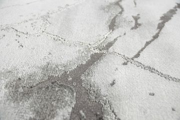 Teppich Marmorteppich mit Glanzfasern in Grau, Teppich-Traum, rechteckig, Höhe: 12 mm