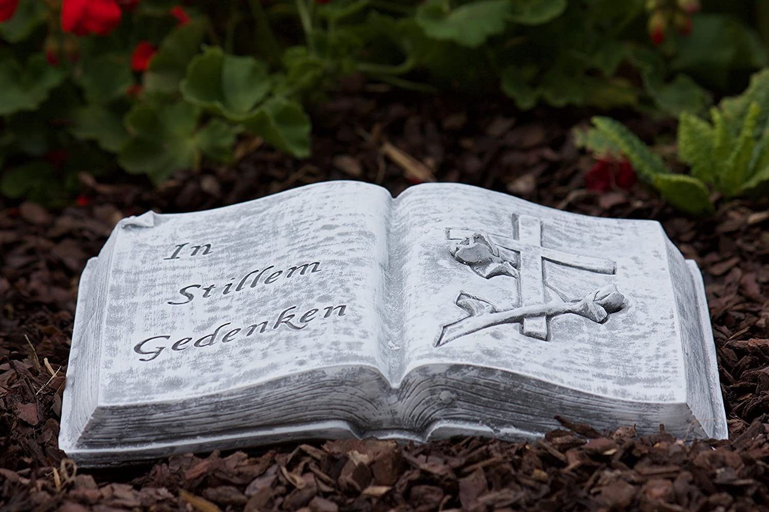 Stone and Style Gartenfigur Steinfigur / Skulptur Grabschmuck Buch In still günstig online kaufen